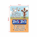 Cartão Para Bis - Feliz Páscoa - Jesus Vive