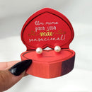 Tag + Brinco de Pérola - Dia das Mães - Lembrancinha Brinde
