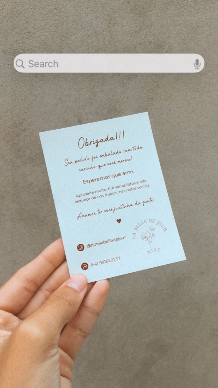 Card Agradecimento Grande 9x15cm - COM O SEU LOGO - CDP9X15
