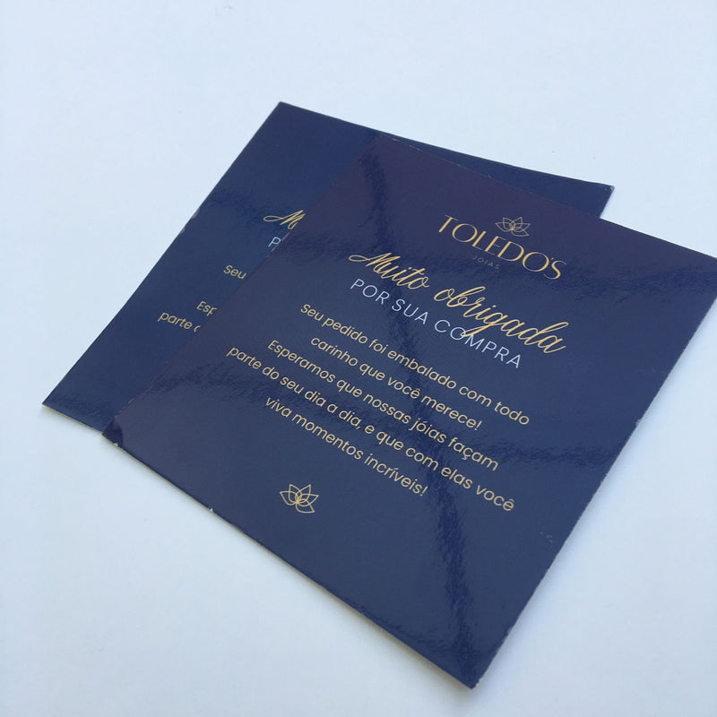 Card de Agradecimento Grande 10x15cm - COM SEU LOGO - CD10X15