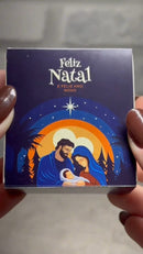 Mini Caixinha de Natal + Vela Premium  em Formato de Flor