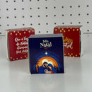 Mini Caixinha de Natal + Vela Premium  em Formato de Flor