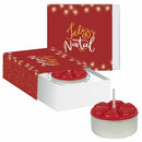 Mini Caixinha de Natal + Vela Premium  em Formato de Flor