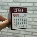 Mini Calendário de Mesa - Personalizado com SEU LOGO