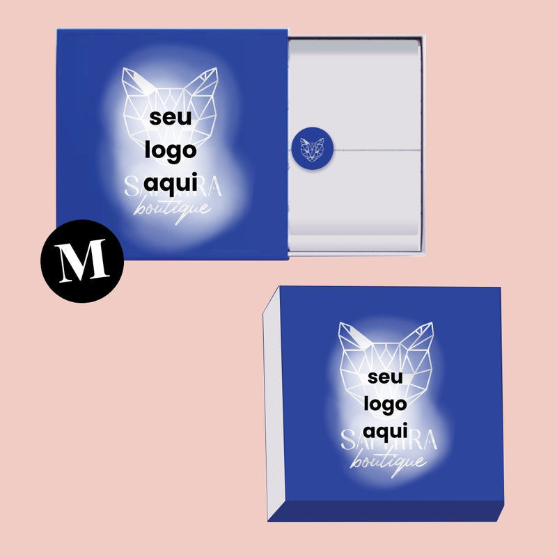 Caixinha Gaveta M - COM SEU LOGO - 8X8X2,5CM - CXGM