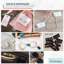 Kit Tag Economica com Embalagem Basculante Quadrada Pequena - COM SEU LOGO