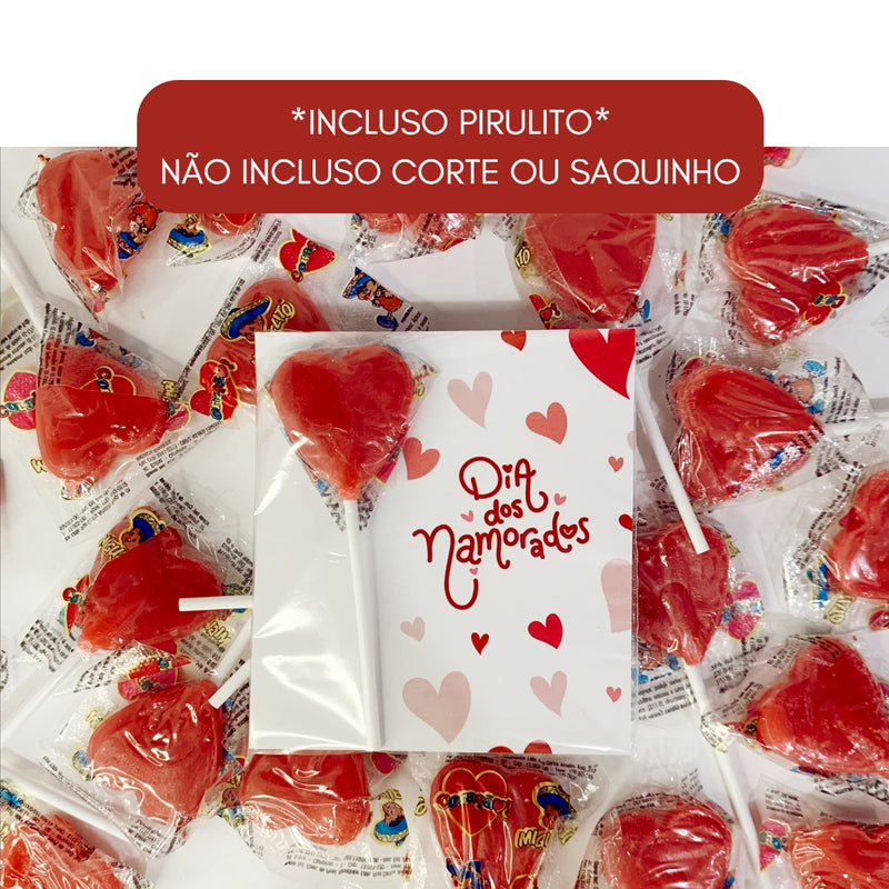 Card com Pirulito - Dia dos Namorados - 24un