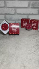 Mini Caixinha de Natal + Vela Premium  em Formato de Flor