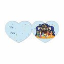 Mini cartão de Coração - Presépio - Azul