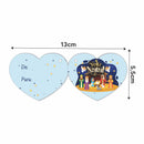 Mini cartão de Coração - Presépio - Azul