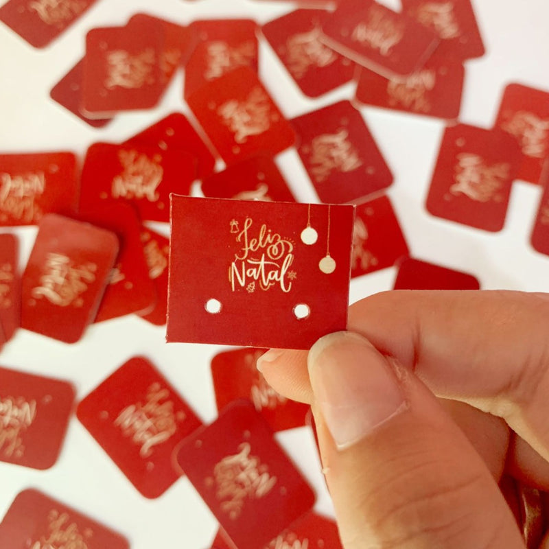 Tag brinco mini Natal 2,5x2cm