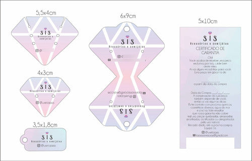 Conjunto de Tag Diamante com Brinde - 1000un - TD
