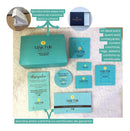 Combo - COM SEU LOGO - Tag, Caixinha, Cartinha e Adesivo