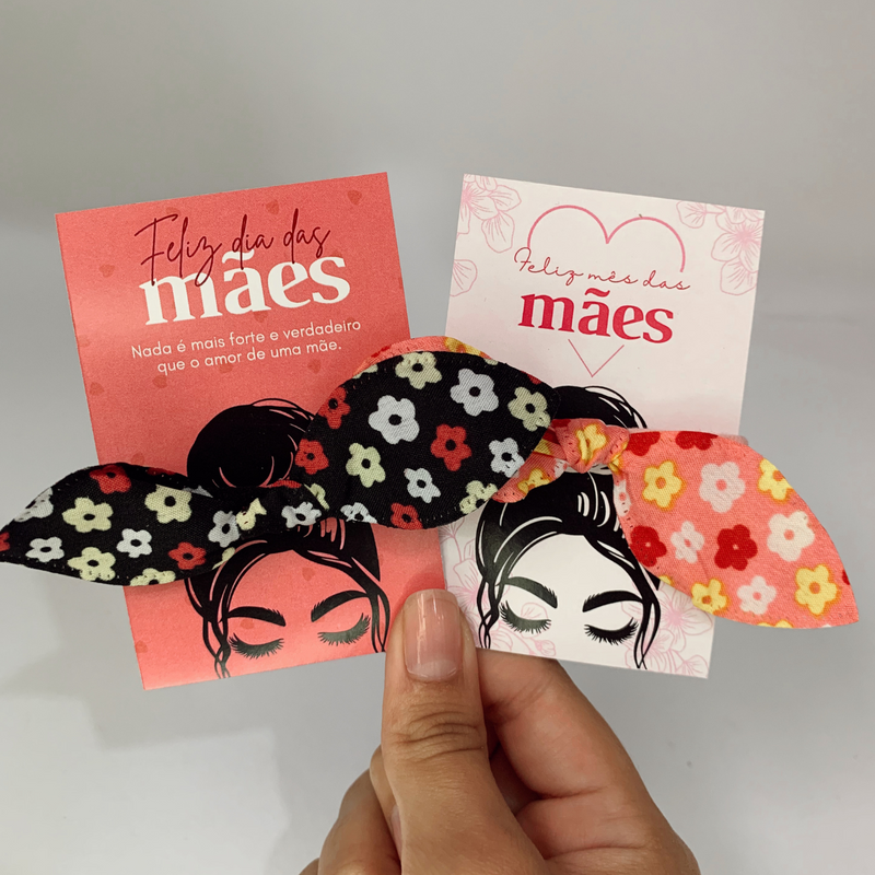 Card com Laço (Xuxinha) - Feliz Dia das Mães - 24un