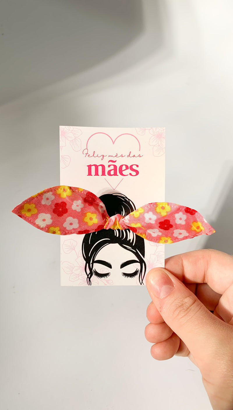Card com Laço (Xuxinha) - Feliz Dia das Mães - 24un