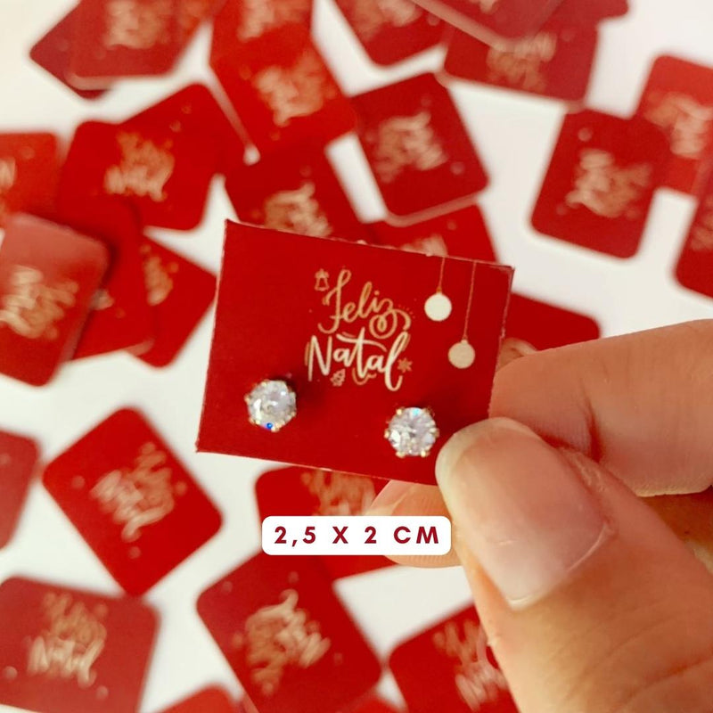 Tag brinco mini Natal 2,5x2cm