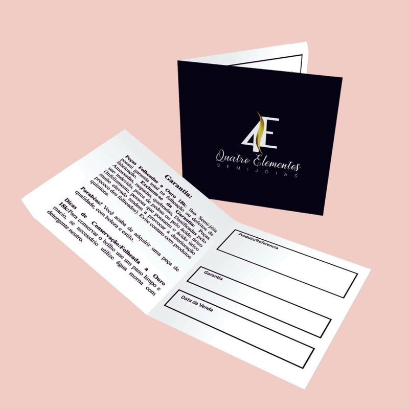 Card Com Dobra - COM SEU LOGO - 9x5cm - CCDBFV