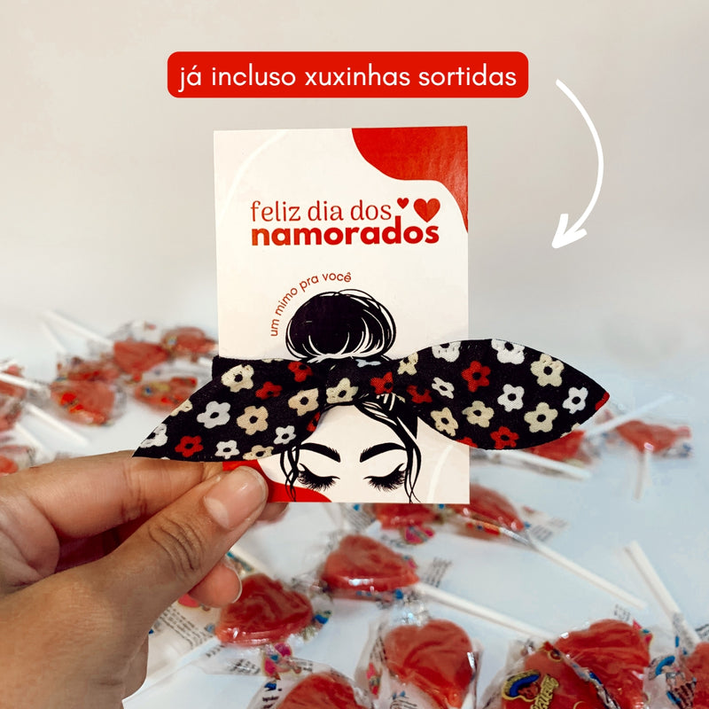 Card com Laço (Xuxinha) - Feliz Dia dos Namorados - 24un
